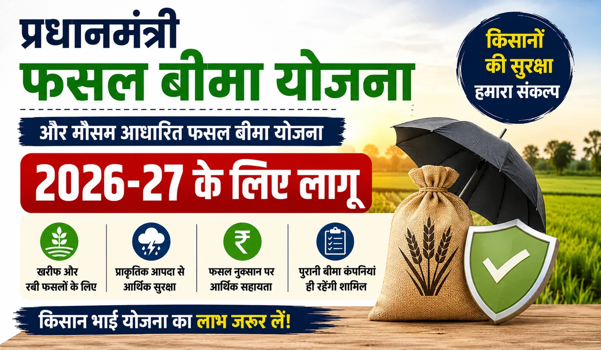 यूपी में 2026-27 के खरीफ और रबी सीजन में फसल बीमा योजनाएं लागू, सरकार ने जारी किया नया शासनादेश।