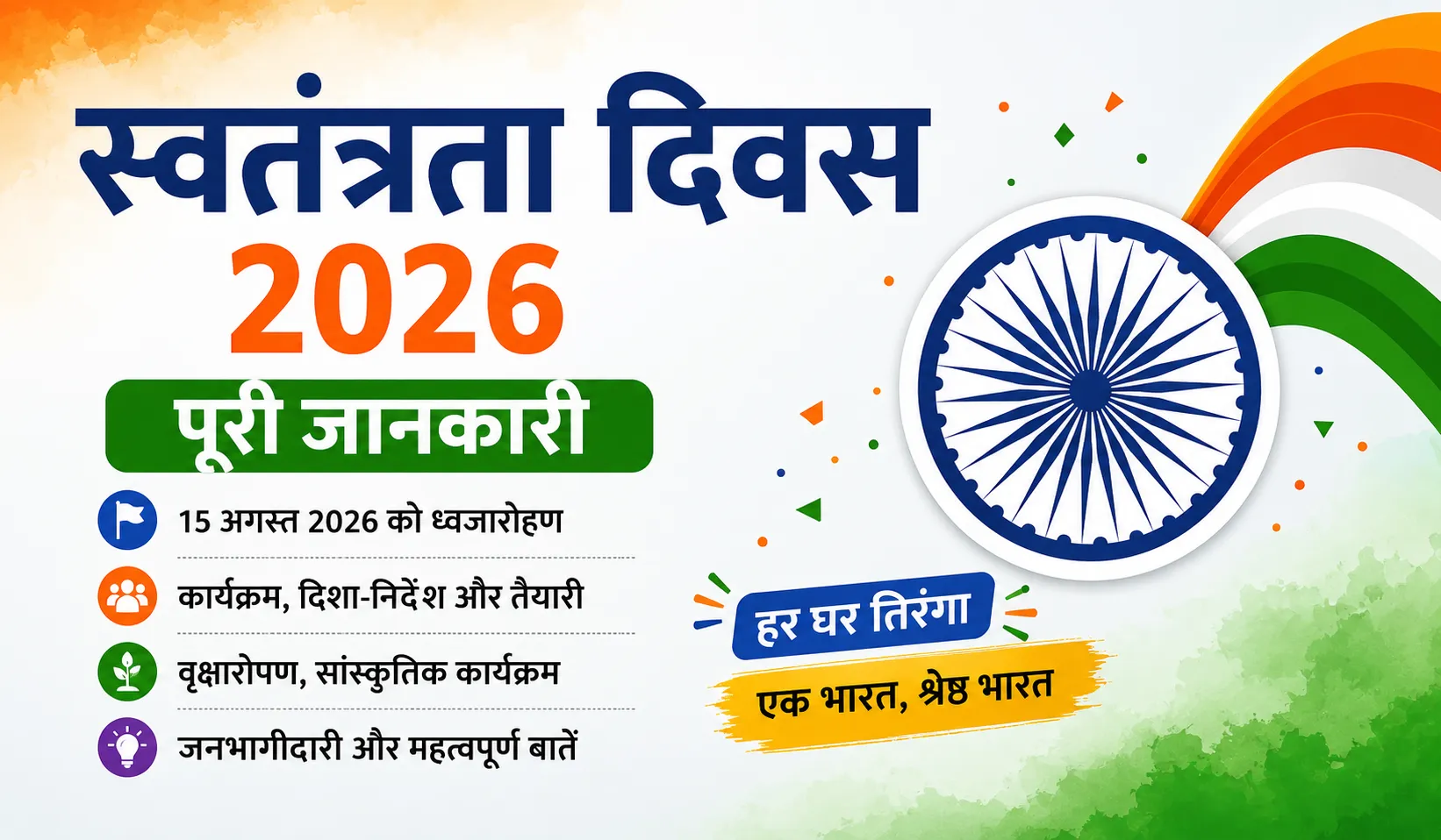 उत्तर प्रदेश में स्वतंत्रता दिवस 2026 की तैयारियां: 15 अगस्त को ध्वजारोहण से लेकर सांस्कृतिक कार्यक्रम तक जारी हुए जरूरी निर्देश।