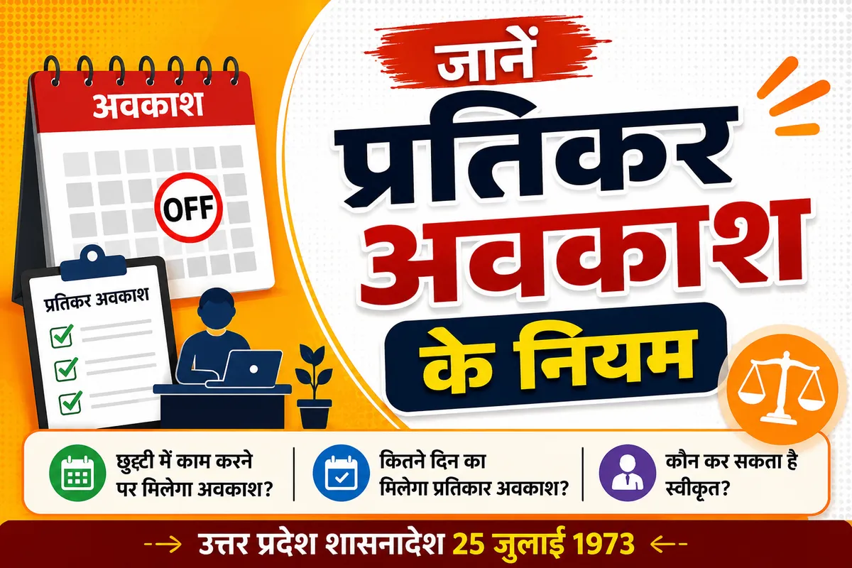 जानें प्रतिकर अवकाश (Compensatory Leave) के नियम – उत्तर प्रदेश शासनादेश दिनांक 25 जुलाई 1973
