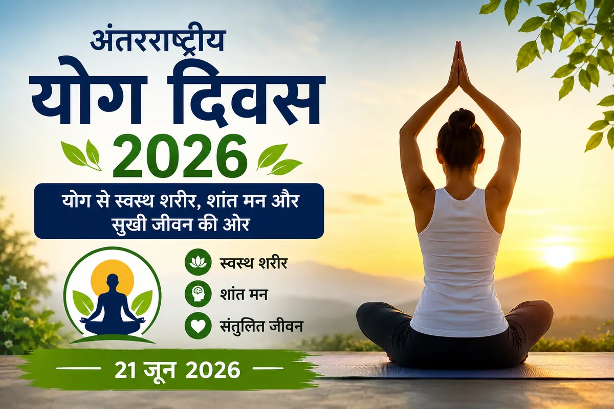 अंतरराष्ट्रीय योग दिवस 2026: स्वस्थ जीवन, मानसिक शांति और विश्व कल्याण का संदेश